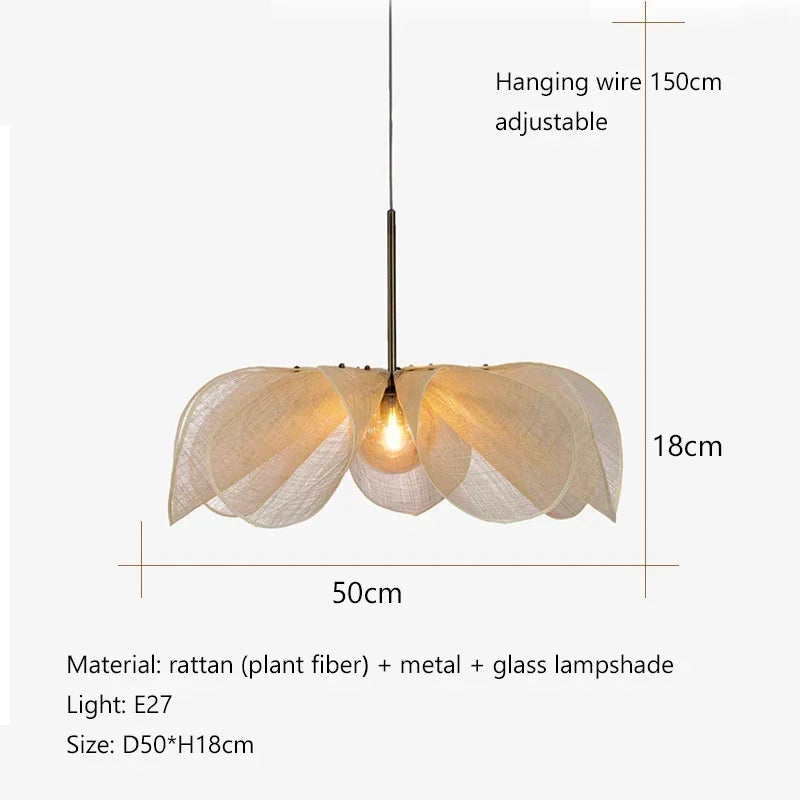 Afralia™ Flower Chandelier Pendant Light with E27 Bulb for Living Dining Room