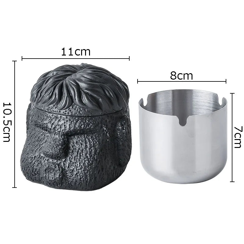 Afralia™ Abstract Figure Portraits Cement Ashtray Smoking Accessories Gift