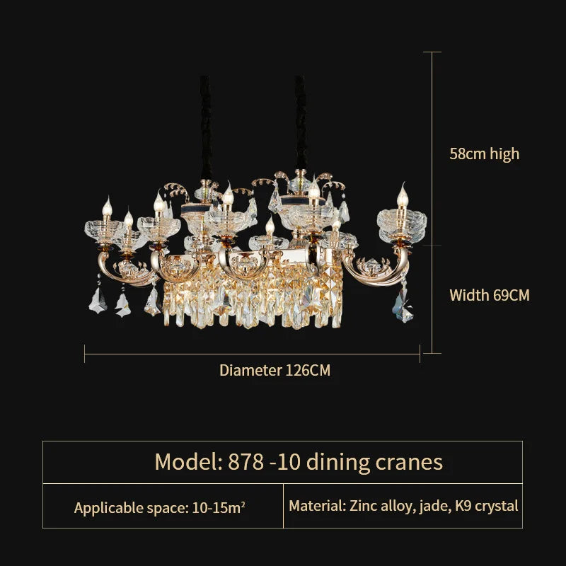 Afralia™ Crystal Candle Chandelier for Home Living Room Dining Bedroom