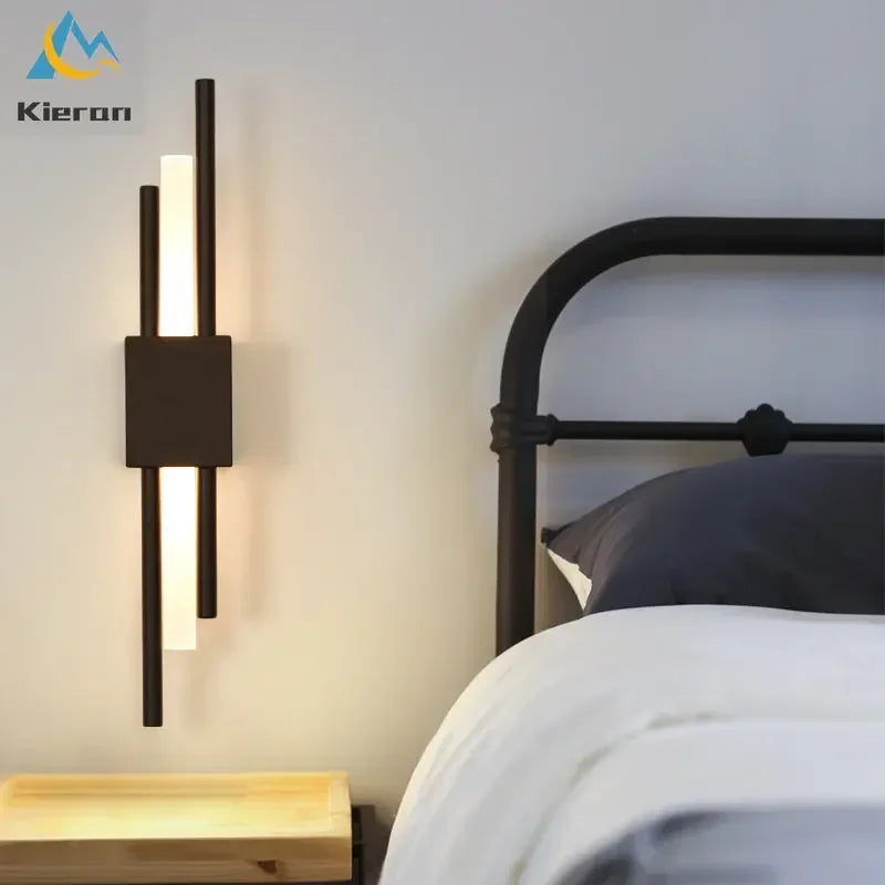 Afralia™ Modern LED Wall Lamp for Bedroom, Study, Living Room - Iron Design Wall Lights