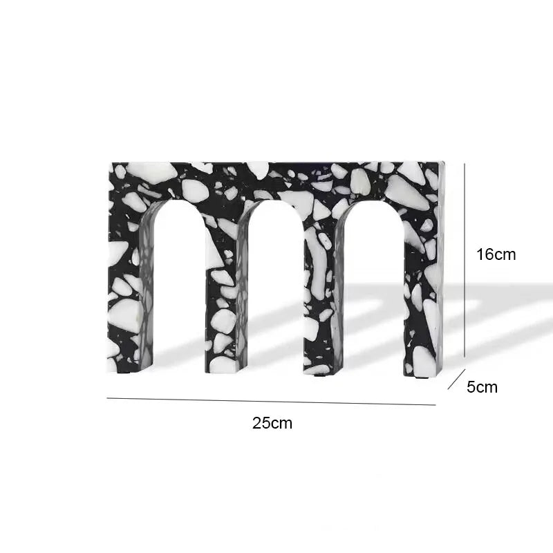 Afralia™ Archway Terrazzo Sculpture for Home Decor