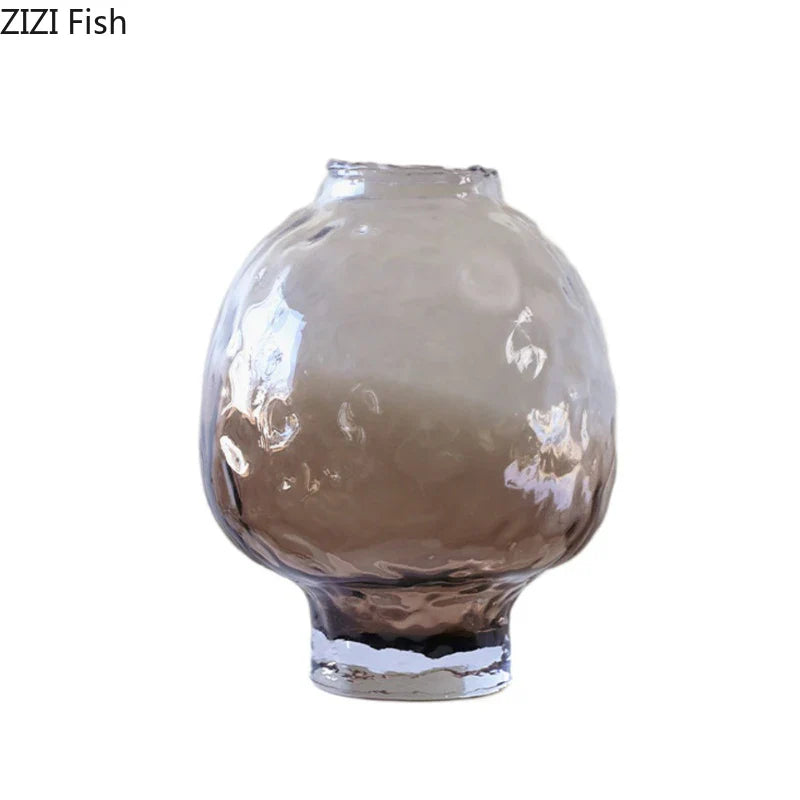 Afralia™ Round Glass Vase Hydroponics Plant Pots Floral Vases Room Decor