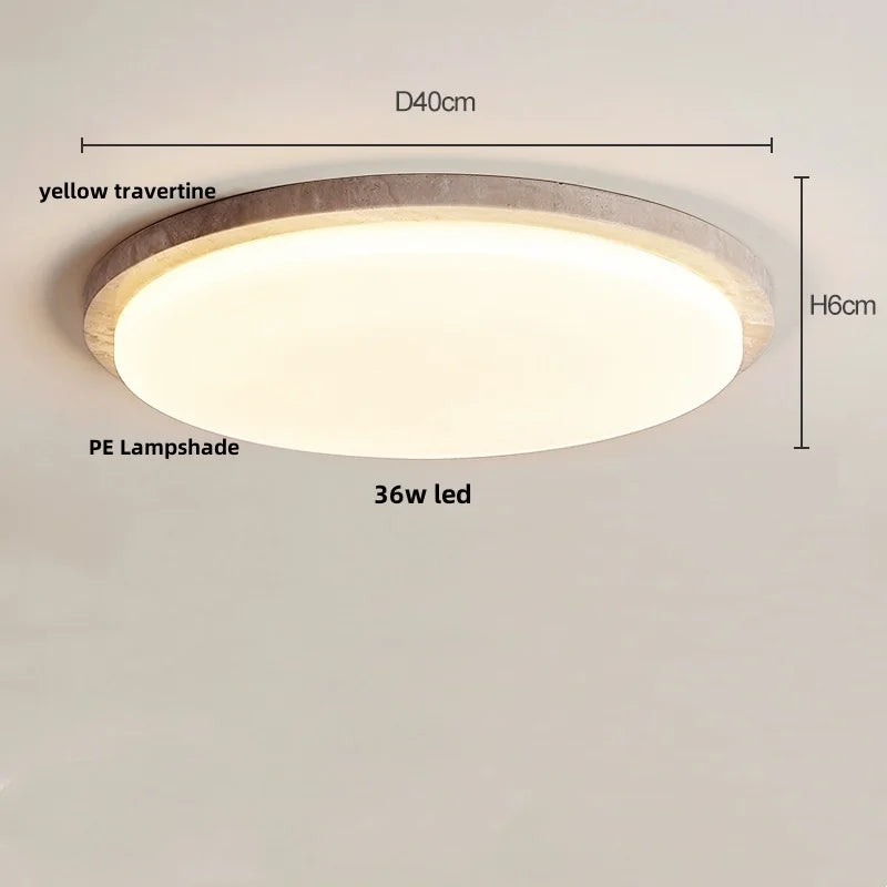Afralia™ LED Ceiling Lights Modern Nordic White Stone Plafond Lamp