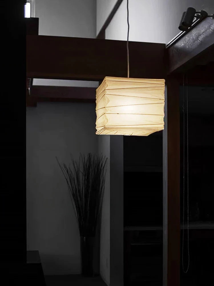 Afralia™ Akari Noguchi Rice Paper Pendant Lights for Bedroom Tea/Living Room