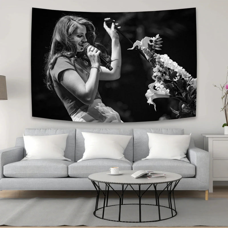 Afralia™ Lana Del Rey Hippie Aesthetic Tapestry Wall Hanging Home Décor