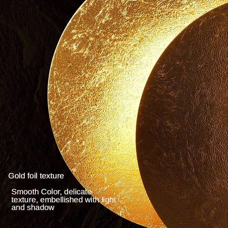 Afralia™ Modern Moon Eclipse LED Wall Lamps for Living Room Bedroom Decoration