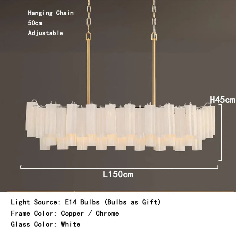 Afralia™ Glass Pendant Chandelier for Modern Living Room and Bar Ceiling