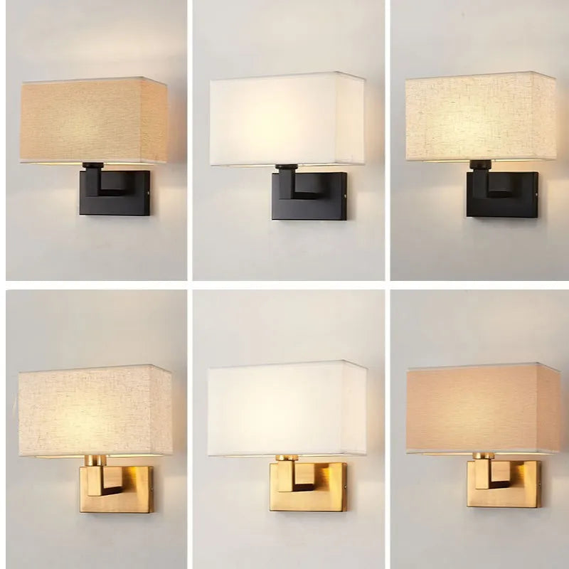 Afralia™ Minimalist Fabric Wall Lamp Wabi Sabi Nordic E27 LED Sconce Lighting Fixtures