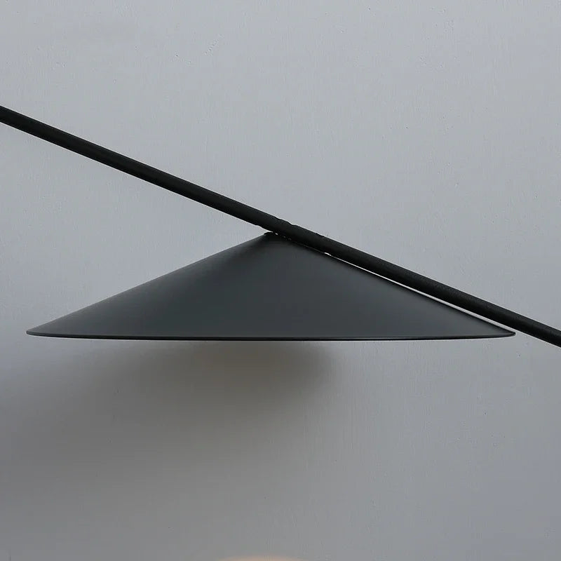 Afralia™ Modern Adjustable Wall Lamp Black LED Indoor Lighting Living Room Bedroom