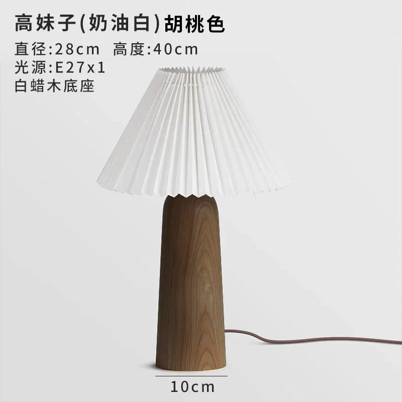 Afralia™ Mushroom Table Lamp LED Solid Wood Desk Light for Romantic Bedroom Decor
