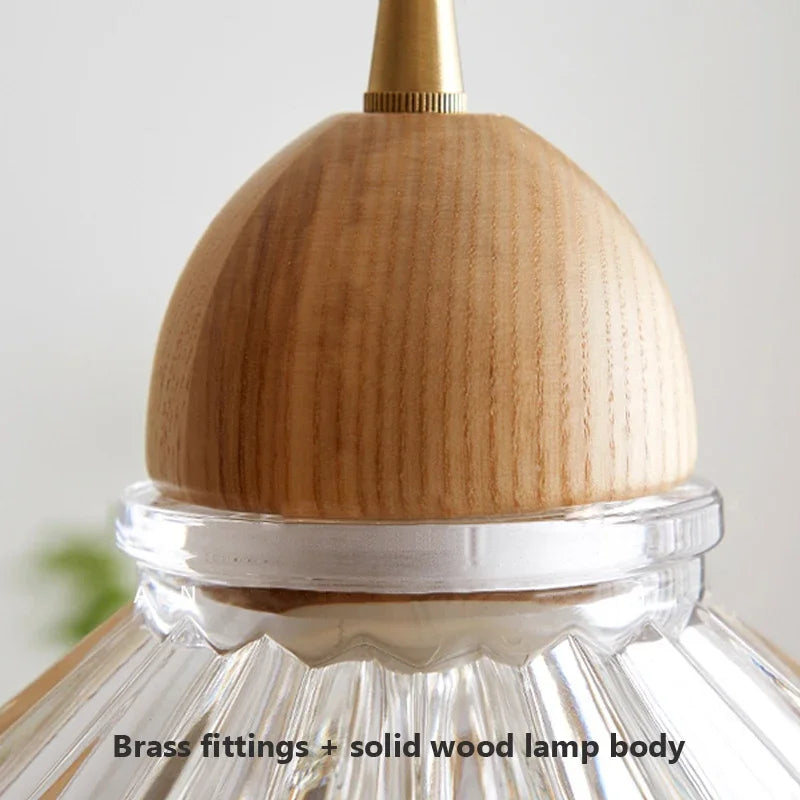 Afralia™ Wooden LED Pendant Lamp: Modern Japanese Nordic Chandelier for Home Decor