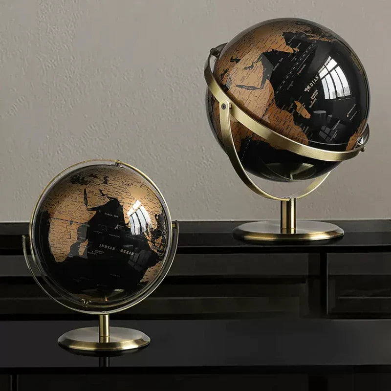 Afralia™ Rotating Metal Base World Globe for Classroom Geography Education