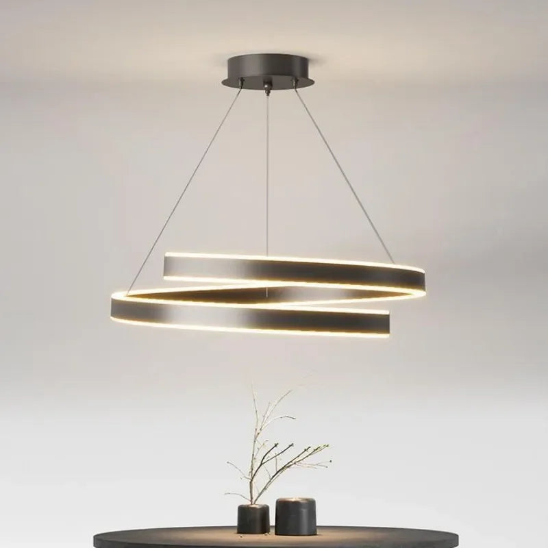 Afralia™ Dimmable Metal Acrylic Pendant Chandelier Lighting Fixtures