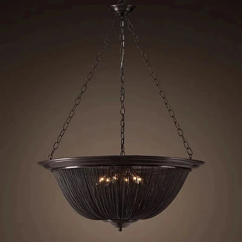 Afralia™ Black Tassel Ceiling Chandelier: Designer Dimmable Home Decor for Living Room
