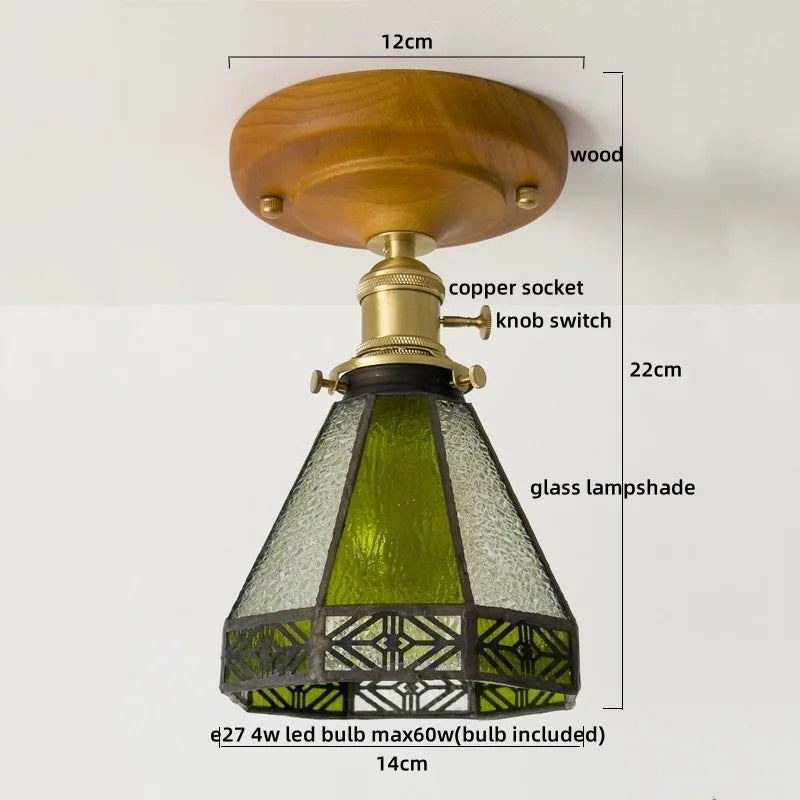 Afralia™ Colorful Glass LED Ceiling Lamp Modern Style Light Fixture