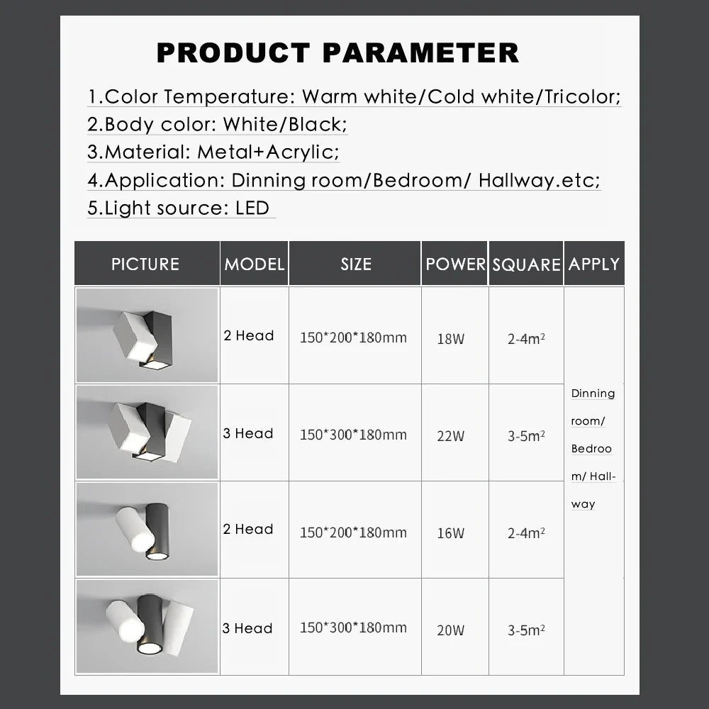 Afralia™ 22W Dimmable Square LED Ceiling Spot Light for Indoor Lighting