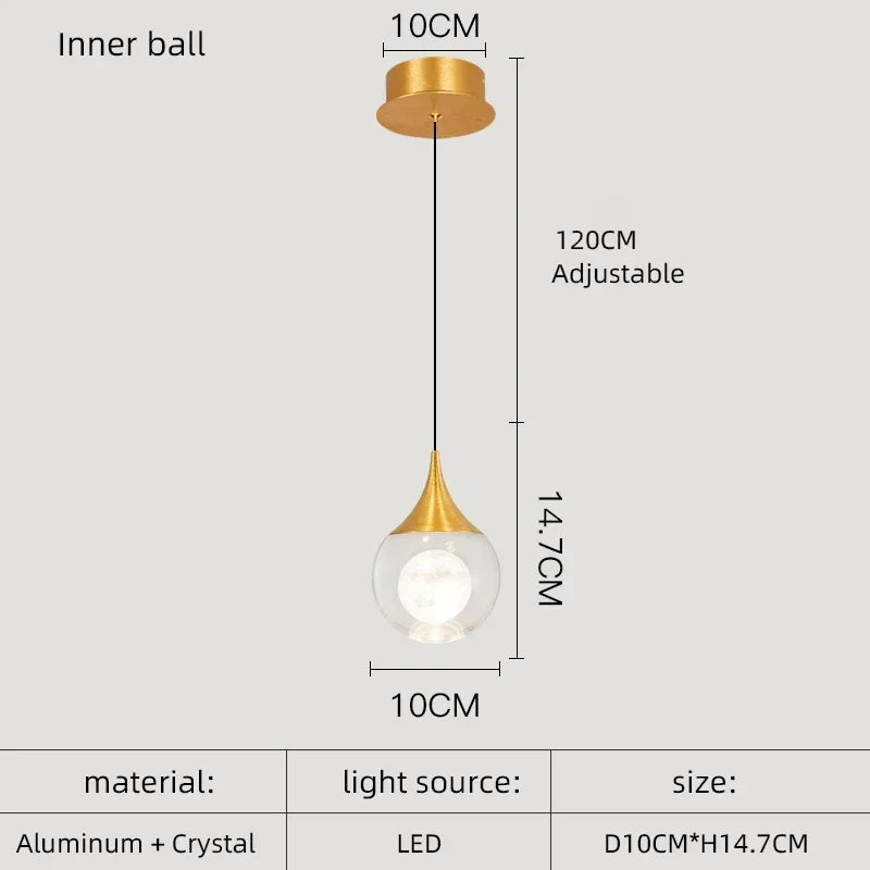 Afralia™ Crystal LED Chandelier for Dining Room Decor