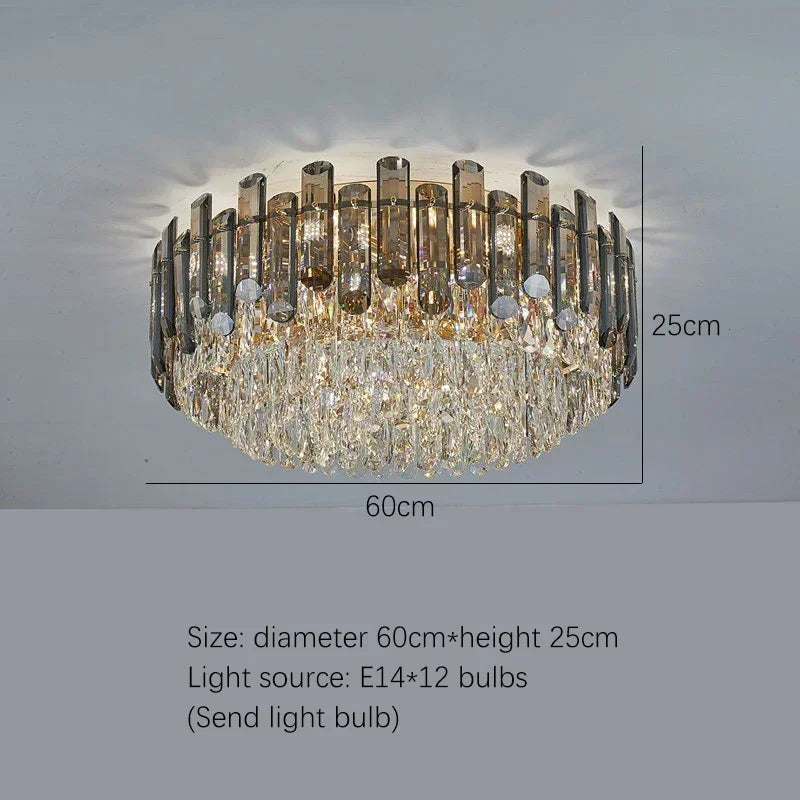 Afralia™ Gold Crystal Chandelier: Nordic Luxury Lighting for Living Room, Dining Room, Kitchen Island
