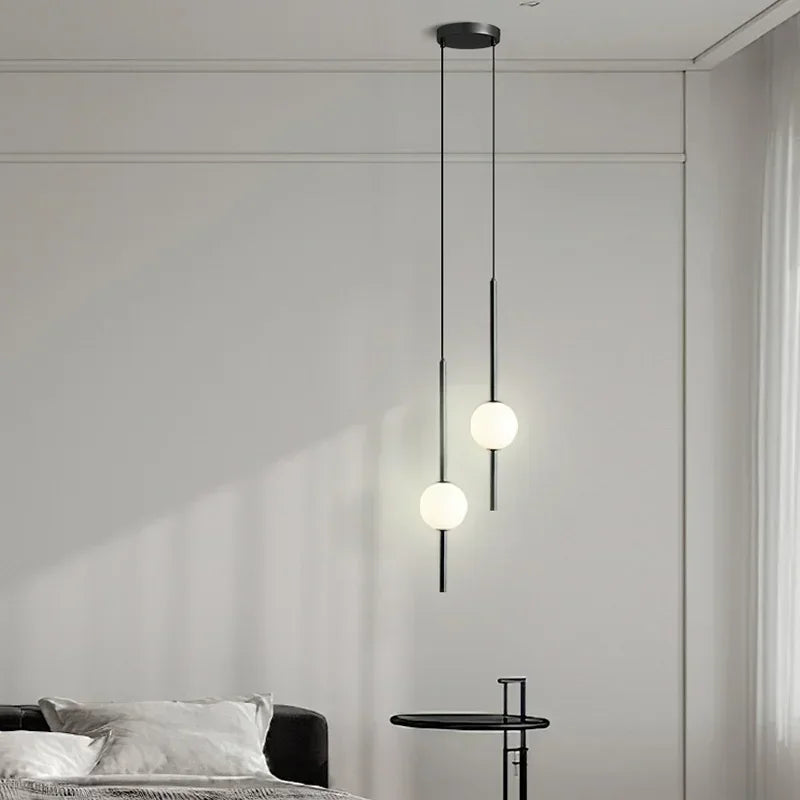 Afralia™ Glass Ball Pendant Lights for Dining Room Bedroom Decor Lighting