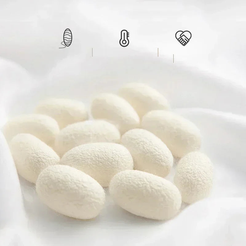 Afralia™ Mulberry Silk Quilt: Luxe Warmth, Thicken Duvet Core, Jacquard Cotton, Soft Comforter