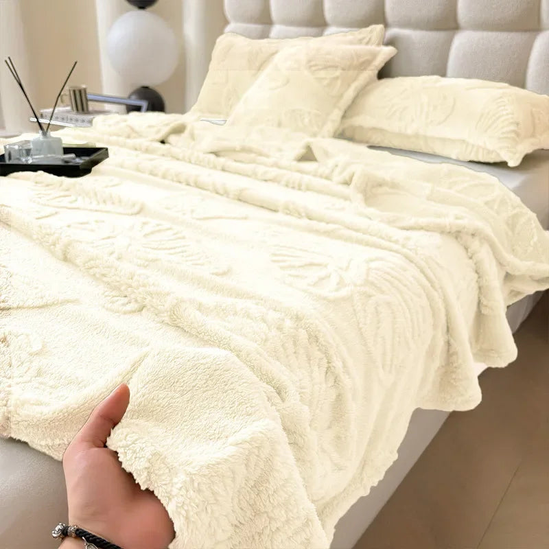 Afralia™ Chiffon Butterfly Jacquard Throw Blanket, Soft & Cozy Shawl for Couch/Bed