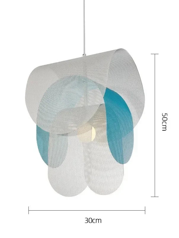 Afralia™ Posie Pendant Lamp: Nordic Pink Net Lighting for Children's Room & Study