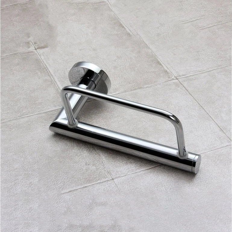 Afralia™ Euro Silver Bathroom Paper Holder in Chrome Finish(Bit shorter version)