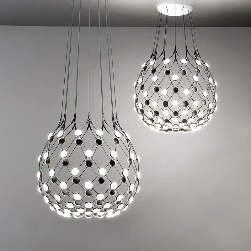 Afralia™ LED Net Pocket Pendant Light: Minimalist Creative Art Chandelier for Living Room