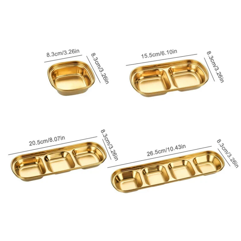 Afralia™ Stainless Steel Seasoning Dish Set - BBQ Restaurant Kitchen Accessory