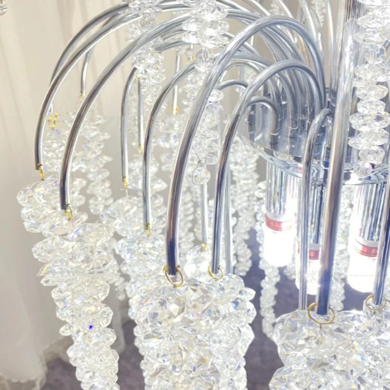 Afralia™ Luxury Crystal Chandelier for Staircase in Duplex Villa with LED Branch Lighting