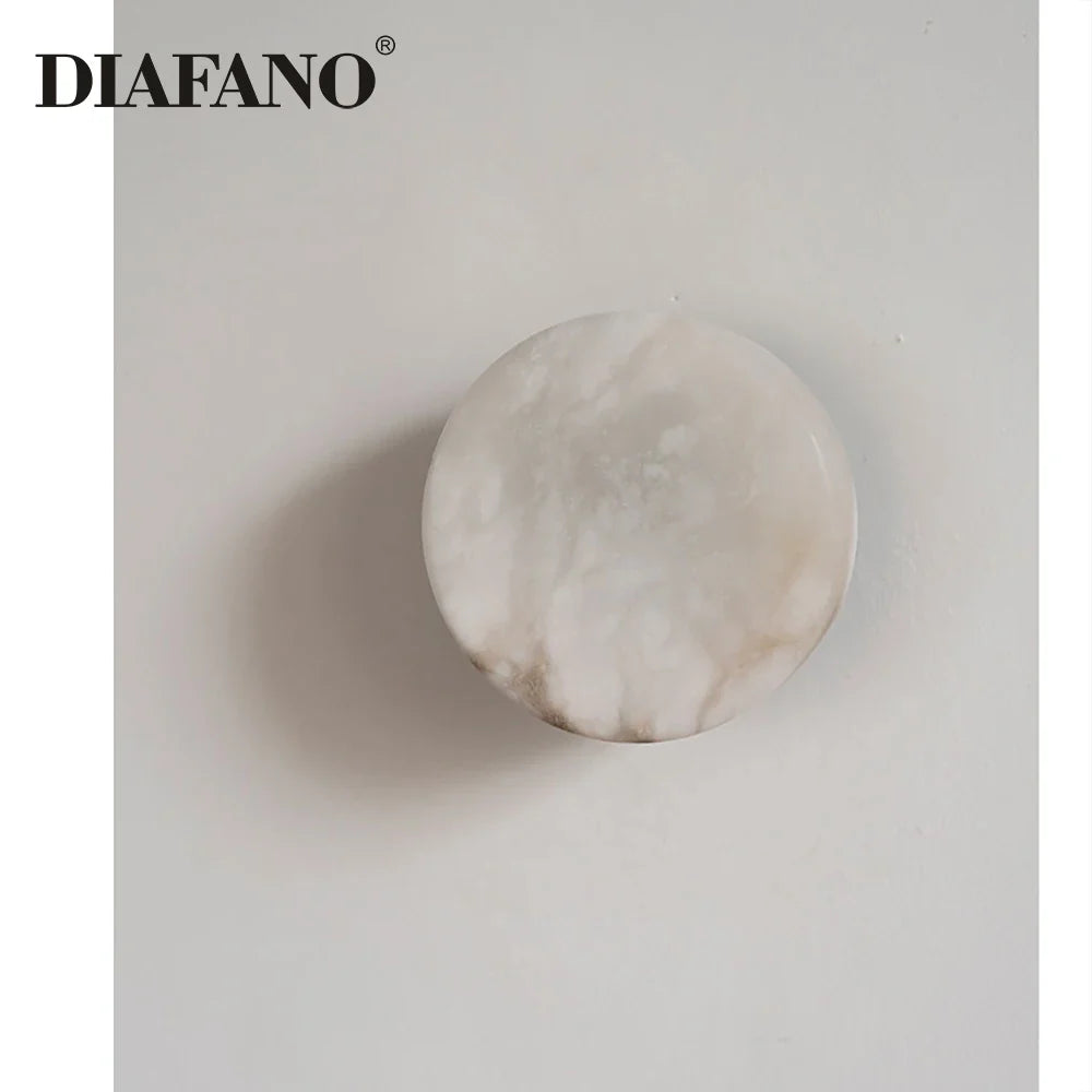 Afralia™ Marble Wall Lights Luxury Black Gold Copper LED Sconce for Living Room & Bedroom