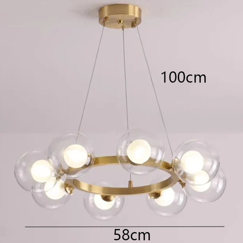 Afralia™ Modern Pendant Chandeliers for Dining Room, Indoor Hanging Ceiling Lights