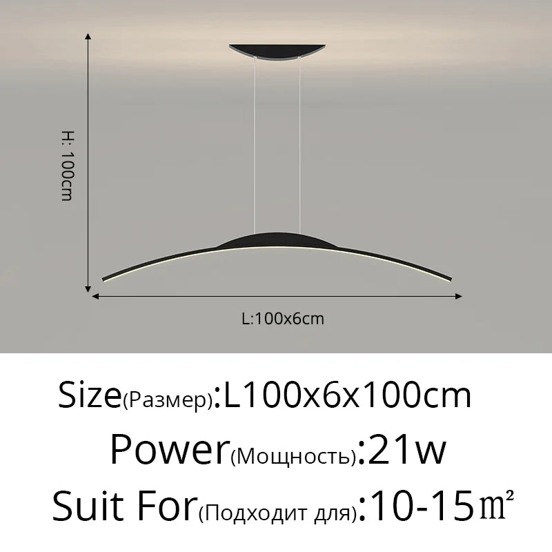 Afralia™ LED Ceiling Pendant Lamp: Minimalist Chandelier, Height Adjustable, Home Decor Solution