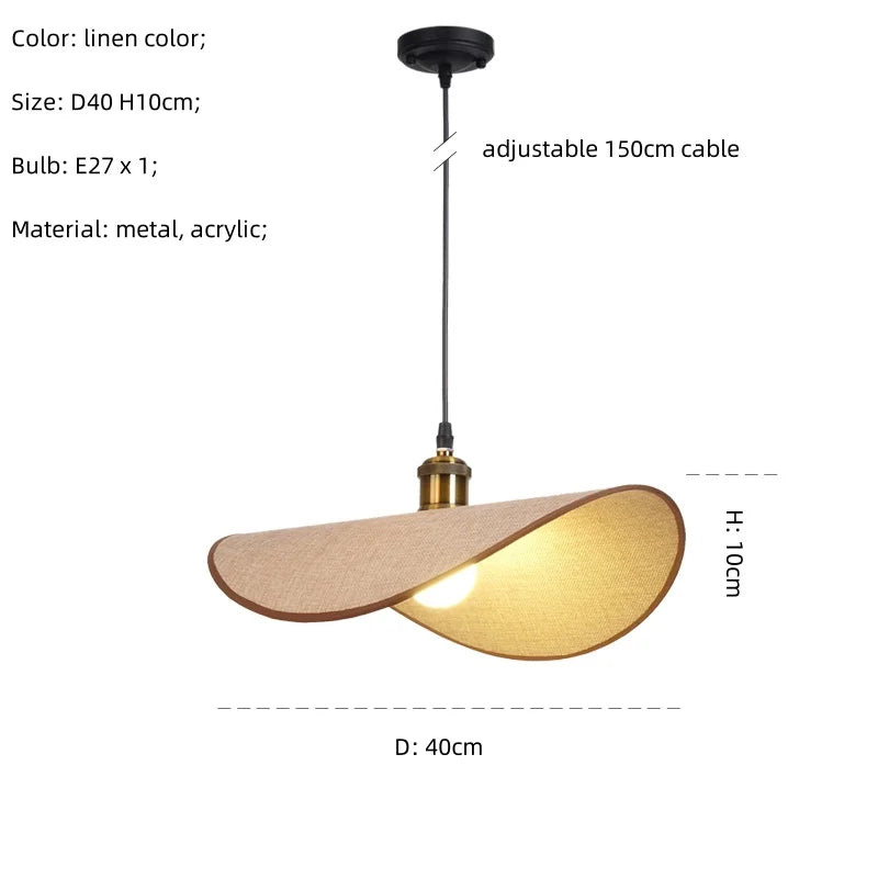 Afralia™ Retro Hat LED Pendant Light: Nordic Minimalist E27 Dining Room Hanging Lamp