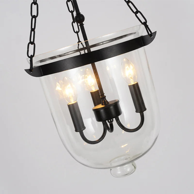Afralia™ Black Vintage Pendant Lamp for Living Bedroom Restaurant Bar - Indoor Farmhouse Chandelier