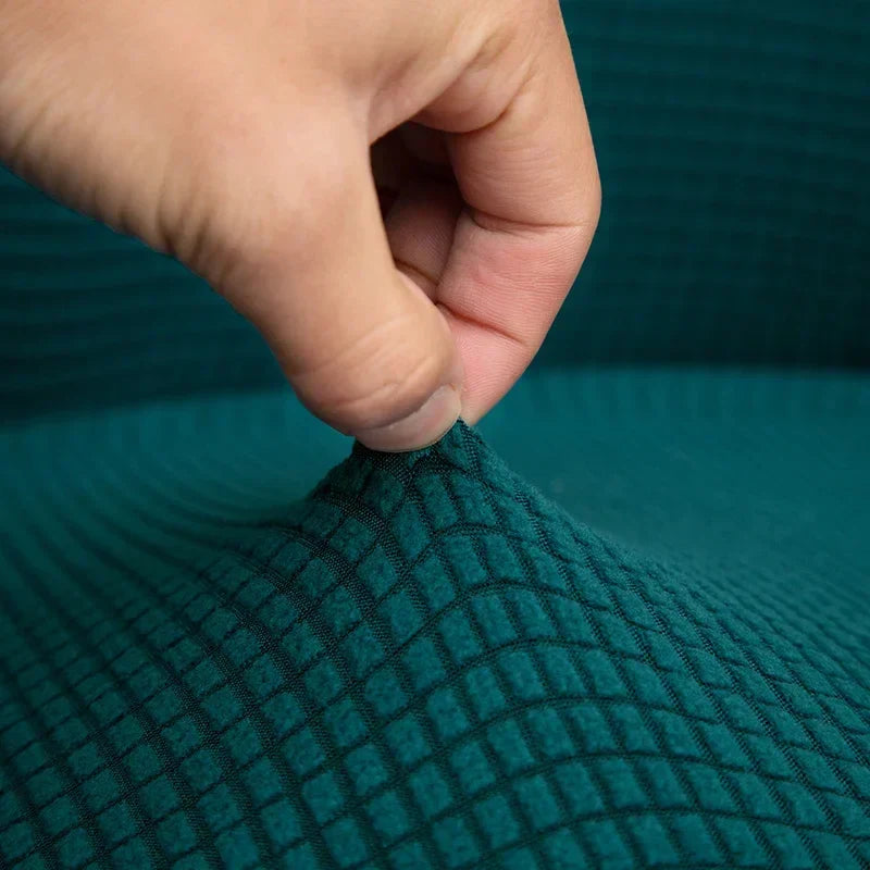Afralia™ Plain Fleece Stretch Round Sofa Cover Slipcover