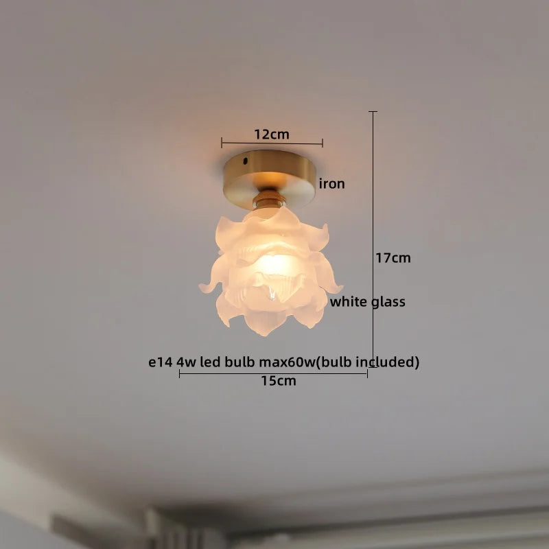 Afralia™ Copper Glass LED Ceiling Light: Nordic Modern Living Room Home Lighting