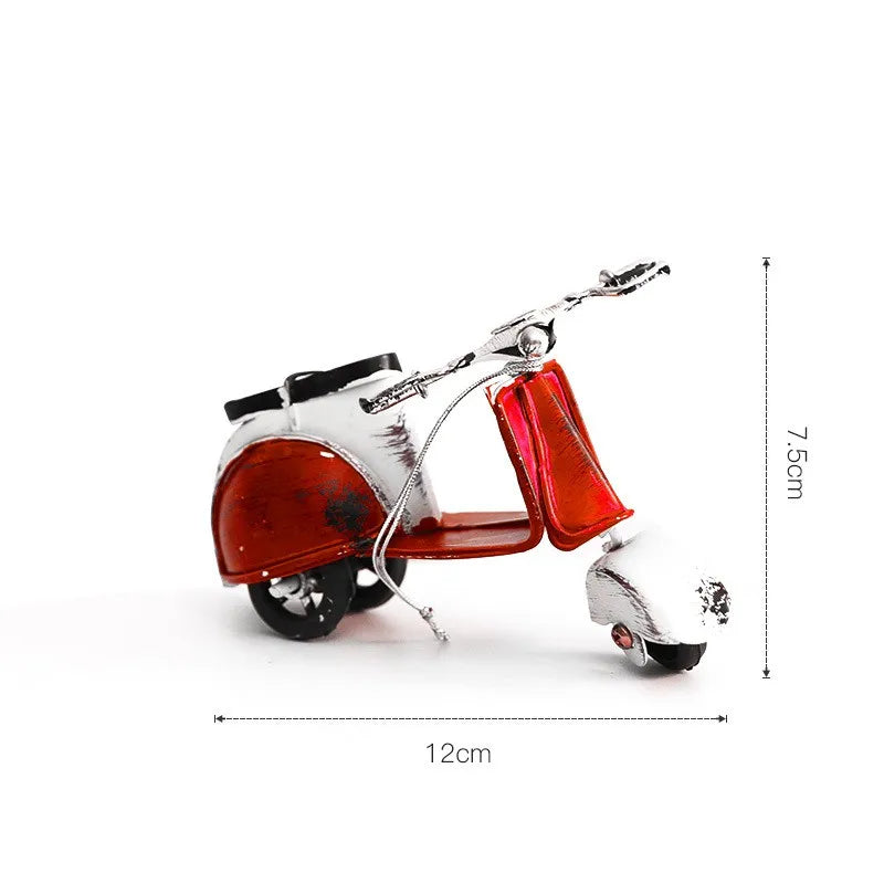 Afralia™ Little Sheep Motor Figurines: Vintage Motorcycle Home Decor Desktop Decoration