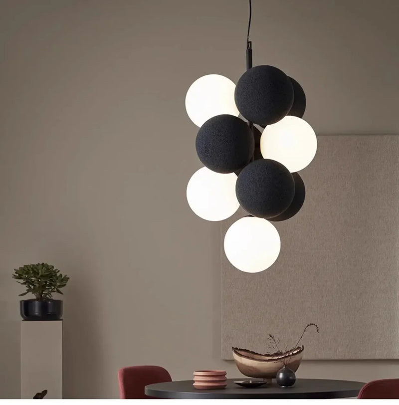 Afralia™ Flannelette Ball Chandelier: Modern Nordic Design for Stylish Interiors