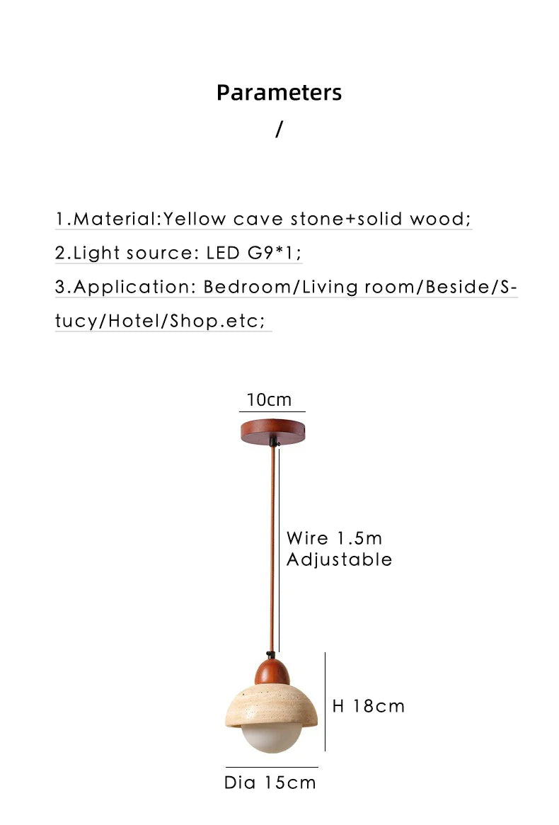 Afralia™ Log Chandelier: Nordic Vintage Kitchen Bedroom Hanging Lamp