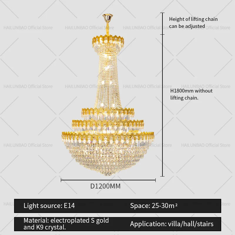 Afralia™ Crystal Chandelier: Luxury European Living Room Main Light 2024 Elegant Design