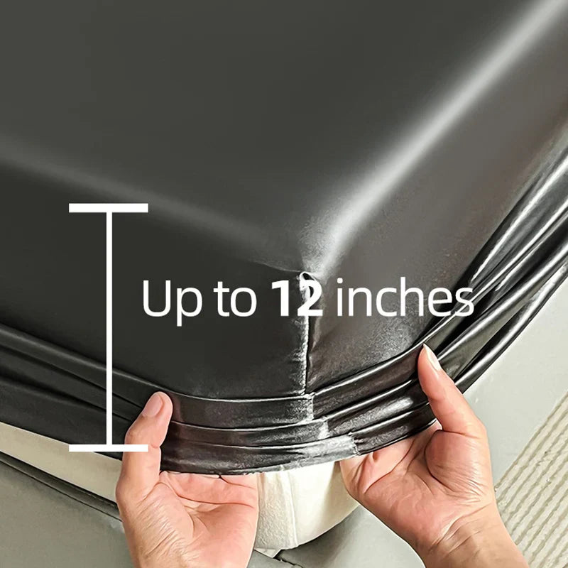 Afralia™ Satin Fitted Sheet Set - Luxuriously Soft Double Full Size Bedding