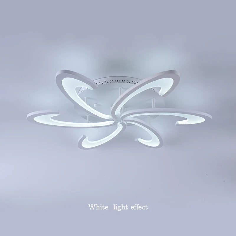 Afralia™ Flower Ceiling Lamp: Modern Chandelier Acrylic RC Dimming Pendant Light Fixture