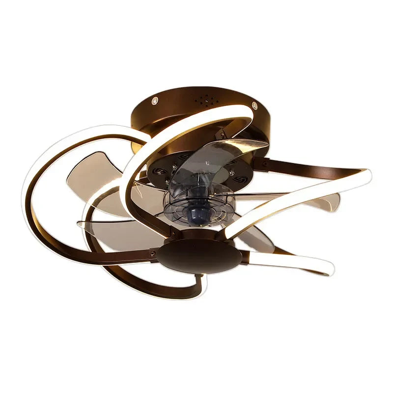 Afralia™ Smart Ceiling Lamp Fan Remote Control Dimmable Color Changing