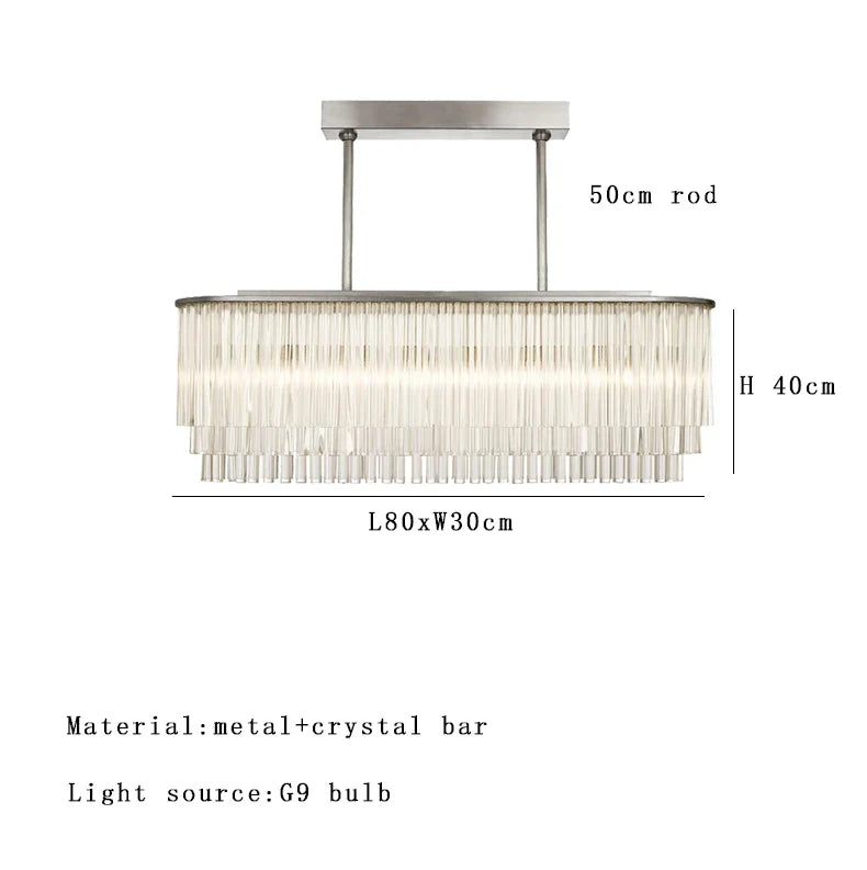 Afralia™ Classic Crystal Bar Chandelier for Hotel Dining Decor