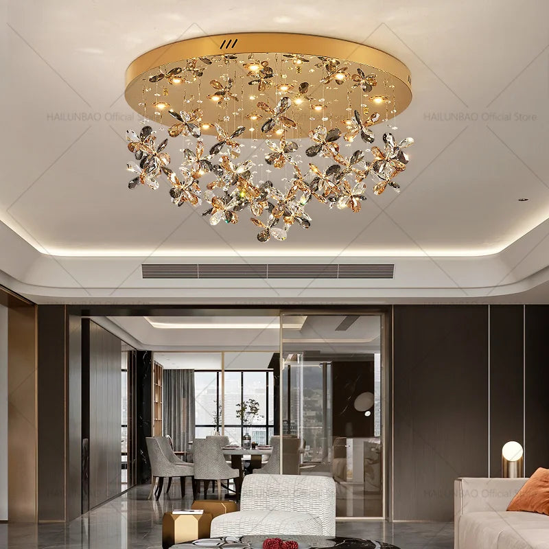 Afralia™ Crystal Chandelier 2024 | Postmodern Luxury Dining Room Bedroom Kitchen Island Light