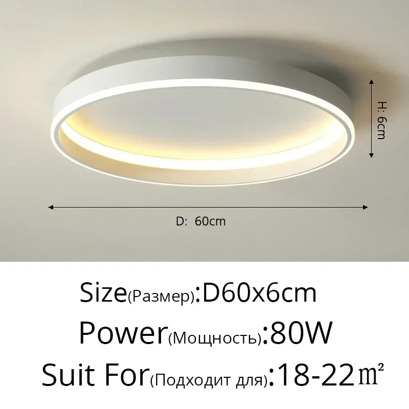 Afralia™ Circular LED Ceiling Lights for Home Decor and Indoor Lighting