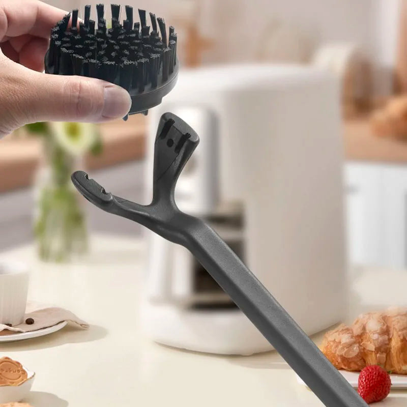 Afralia™ Coffee Maker Brush: Adjustable Coffee Machine Grinder Cleaning Tool