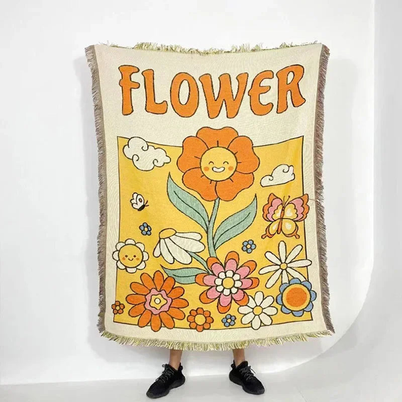 Afralia™ Sunflower Tapestry Throw Blanket