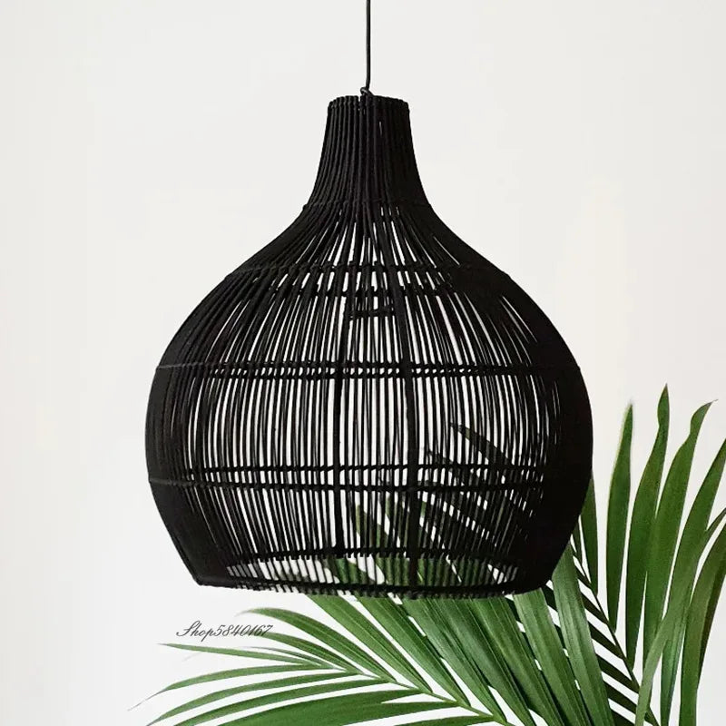 Afralia™ Rattan Weave Chandelier | Handmade Nordic Pastoral Style LED Decor Light